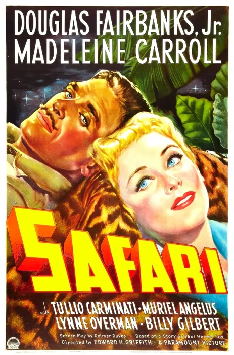 Framed Print : SAFARI, US poster, Douglas Fairbanks Jr. Madeleine Carroll, 1940 Framed Print : SAFARI, US poster, Douglas Fairbanks Jr. Madeleine Carroll, 1940