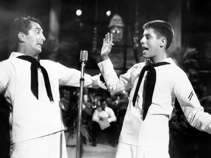 Framed Print : SAILOR BEWARE, from left: Dean Martin, Jerry Lewis, 1952