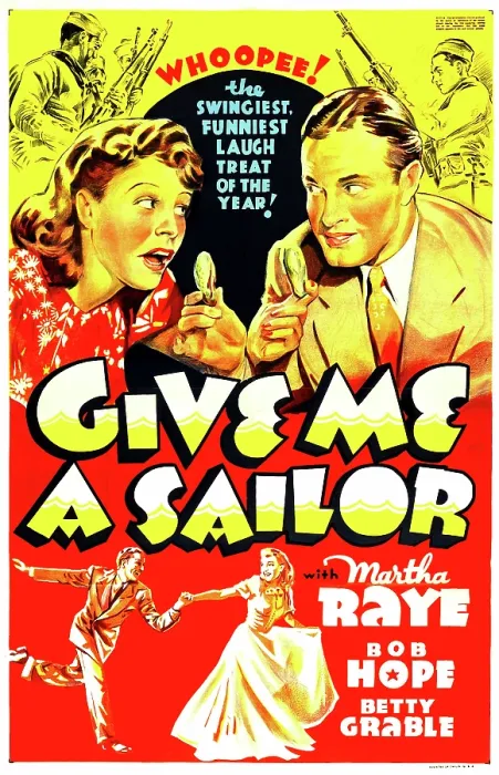 Framed Print : GIVE ME A SAILOR, US poster art, top from left: Martha Raye, Bob Hope, 1938