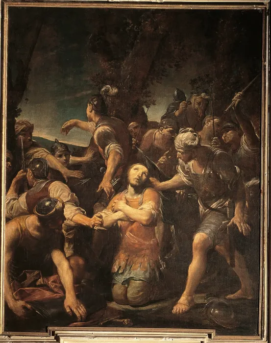 Framed Print : Saint Alexander brought to his Martyrdom, by Giuseppe Maria Crespi also known as Spagnolo, 1729, 18th Century, oil on canvas - Italy, Lombardy, Bergamo, San Paolo d'Argon