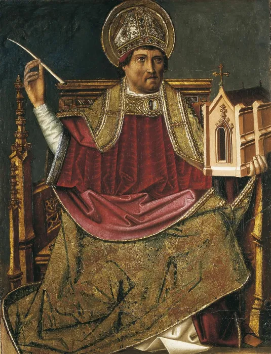 Framed Print : Saint Augustine. s.XV. Anonymous author. Aragonese School. Gothic art. Tempera on wood. SPAIN. Bilbao. Bilbao Fine Arts Museum. AISA / Everett Collection**US SALES ONLY** Framed Print : Saint Augustine. s.XV. Anonymous author. Aragonese School. Gothic art. Tempera on wood. SPAIN. Bilbao. Bilbao Fine Arts Museum. AISA / Everett Collection**US SALES ONLY**