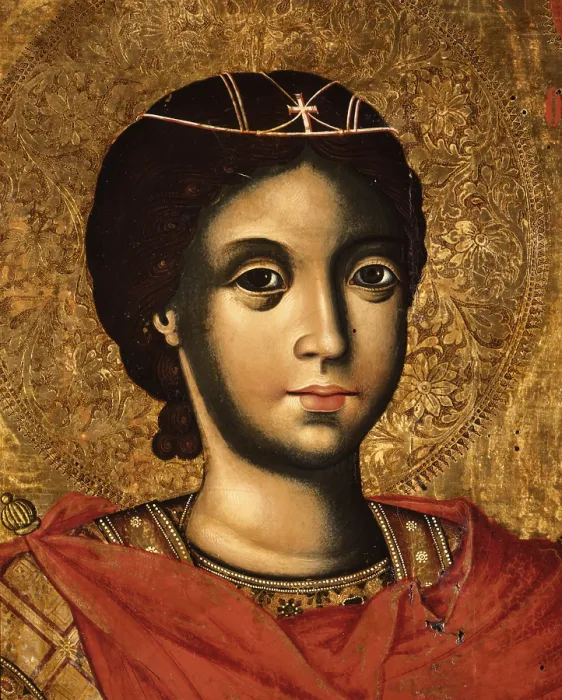 Framed Print : Saint George, by Mihal Anagnosti, 19th Century, tempera on wood - Albania, Tirana, Institute for Cultural Monuments. Detail Framed Print : Saint George, by Mihal Anagnosti, 19th Century, tempera on wood - Albania, Tirana, Institute for Cultural Monuments. Detail