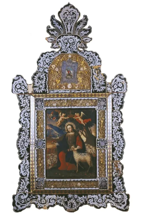 Framed Print : Saint John. Colonial baroque. Oil on canvas. BOLIVIA. Sucre. Museum of the Cathedral. - maeyaert / Iberfoto / Everett Collection (540609)**US SALES ONLY**