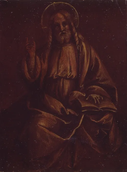 Framed Print : Saint John the Evangelist (San Giovanni Evangelista), by Gaudenzio Ferrari, 1495-1546, 15th-16th Century, oil on panel - Italy, Lombardy, Milan, Sforzesco Castle