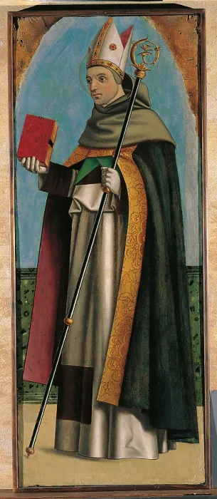Framed Print : Saint Louis of Toulouse, by Filippo Mazzola, 15th Century, - Italy, Veneto, Padua, Cassa di Risparmio Collection. All