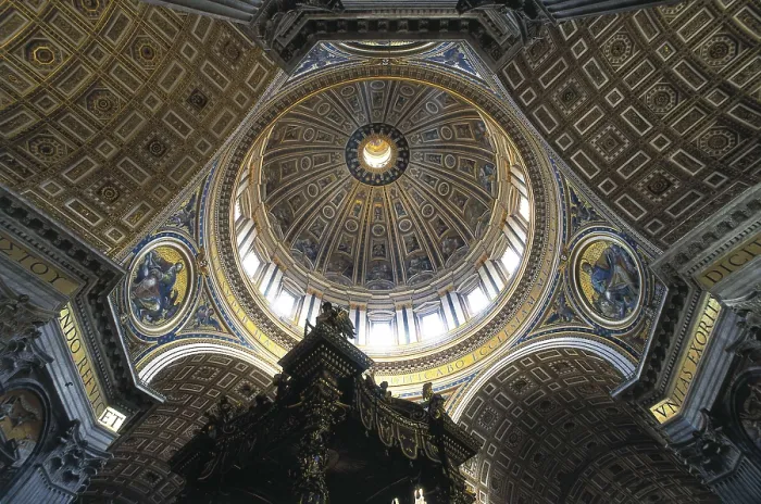 Framed Print : Saint Peter's Basilica. VATICAN CITY. Saint Peter's Basilica. The Vatican  /  Basilica of St.Peter's  /  Interior of Dome. Renaissance art. Cinquecento. Architecture