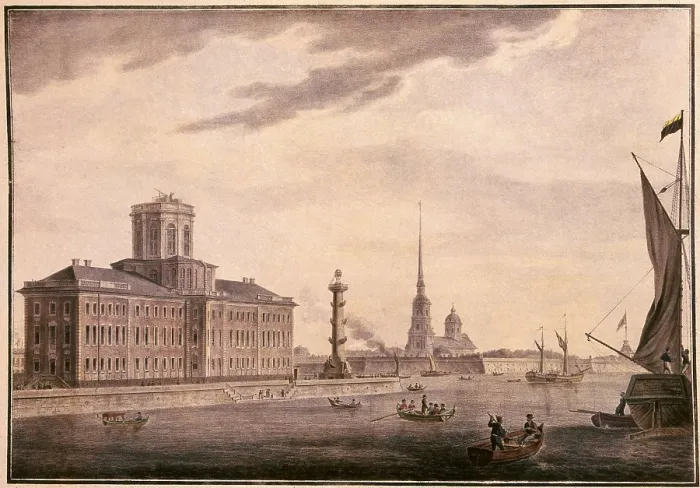 Framed Print : Saint Petersburg. Academy of Sciences, 19th c. Litography. FRANCE. Paris. National Library. AISA / Everett Collection**US SALES ONLY**