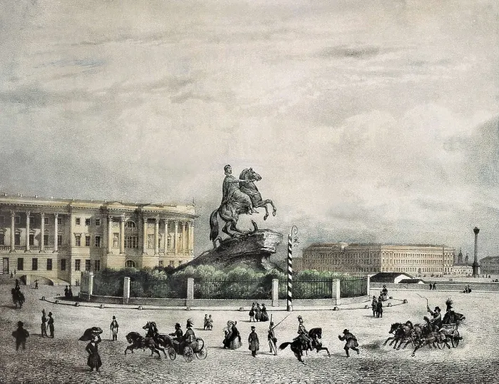 Framed Print : Saint Petersburg. Monument to Peter the Great, 19th c. Engraving. AISA / Everett Collection**US SALES ONLY** Framed Print : Saint Petersburg. Monument to Peter the Great, 19th c. Engraving. AISA / Everett Collection**US SALES ONLY**