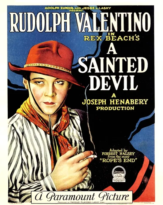 Framed Print : A SAINTED DEVIL, Rudolph Valentino, 1924, gaucho