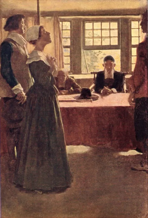 Framed Print : Salem Witch Trials. Women accused of witchcraft brought before the Salem magistrates for examination in 1692