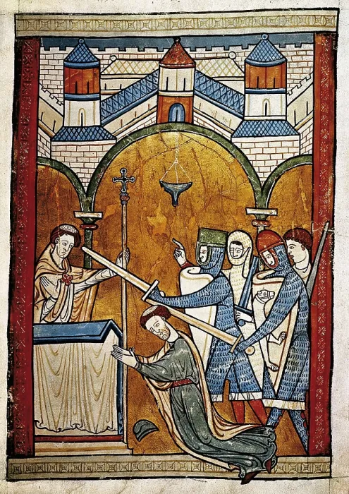 Framed Print : SALISBURY, John of (h.115-1180); Becket, Saint Thomas. Scene from the murder of Saint Thomas Becket Framed Print : SALISBURY, John of (h.115-1180); Becket, Saint Thomas. Scene from the murder of Saint Thomas Becket