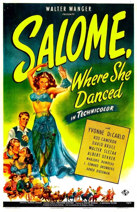 Framed Print : SALOME, WHERE SHE DANCED, US poster, Yvonne De Carlo, Rod Cameron, David Bruce, 1945