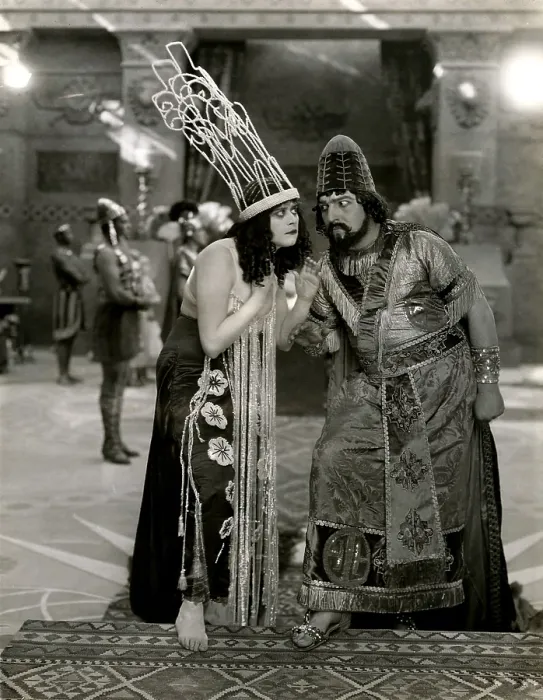 Framed Print : SALOME, from left, Theda Bara, G. Raymond Nye, 1918