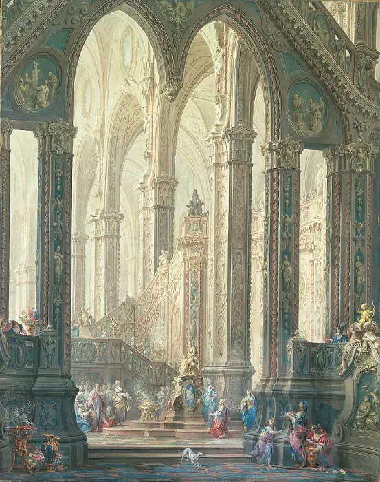 Framed Print : Salomon Burning Incense Before the Idols, by Vittorio Maria Bigari, 1740 about, 18th Century, tempera on canvas, cm 120 x 95 - Italy, Emilia Romagna, Bologna Framed Print : Salomon Burning Incense Before the Idols, by Vittorio Maria Bigari, 1740 about, 18th Century, tempera on canvas, cm 120 x 95 - Italy, Emilia Romagna, Bologna