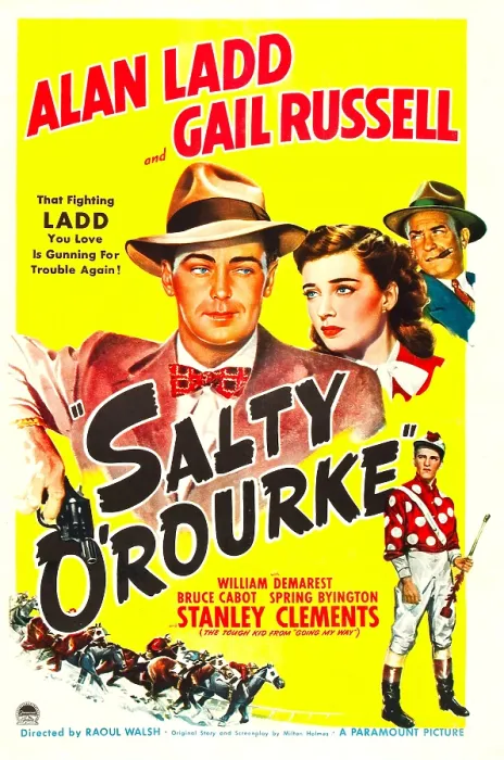 Framed Print : SALTY O'ROURKE, US poster, from left: Alan Ladd, Gail Russell, William Demarest, bottom right: Stanley Clements, 1945