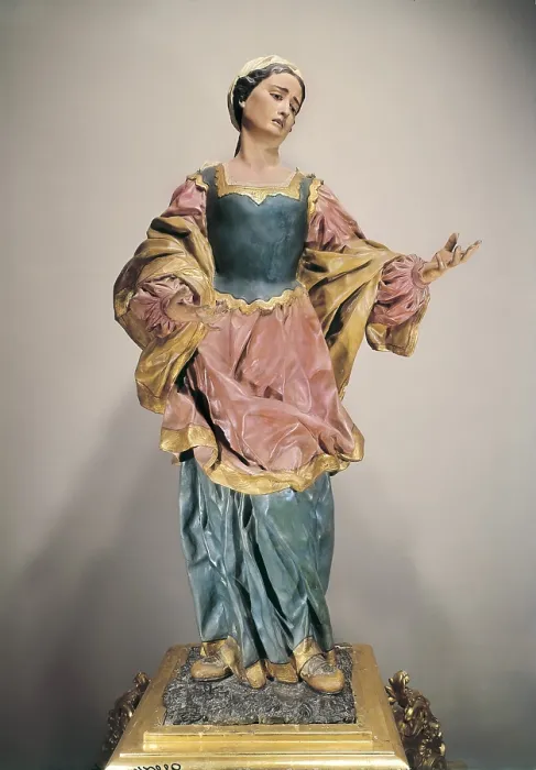Framed Print : SALZILLO, Francisco (1707-1783). Saint Veronica. 1755. Paso (religious image) of the Holy Week. Baroque art. Sculpture on wood. SPAIN. Murcia. Salzillo Museum Framed Print : SALZILLO, Francisco (1707-1783). Saint Veronica. 1755. Paso (religious image) of the Holy Week. Baroque art. Sculpture on wood. SPAIN. Murcia. Salzillo Museum
