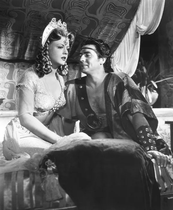 Framed Print : SAMSON AND DELILAH, from left: Angela Lansbury, Victor Mature, 1949 Framed Print : SAMSON AND DELILAH, from left: Angela Lansbury, Victor Mature, 1949
