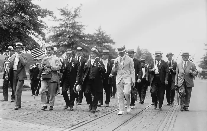 Framed Print : Samuel Gompers, President of the American Federation of Labor, leads WETS protest at the Capitol. June 14, 1919 Framed Print : Samuel Gompers, President of the American Federation of Labor, leads WETS protest at the Capitol. June 14, 1919