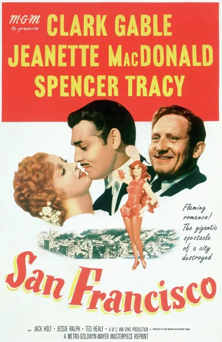Framed Print : SAN FRANCISCO, Jeanette MacDonald, Clark Gable, Spencer Tracy, 1936
