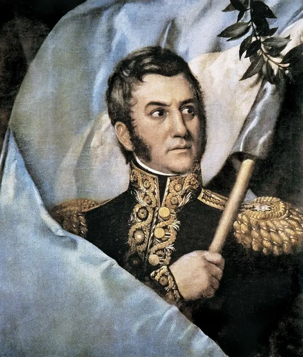 Framed Print : SAN MARTIN, Jos de (1778-1850). French anonymous portrait. Engraving. AISA / Everett Collection**US SALES ONLY**
