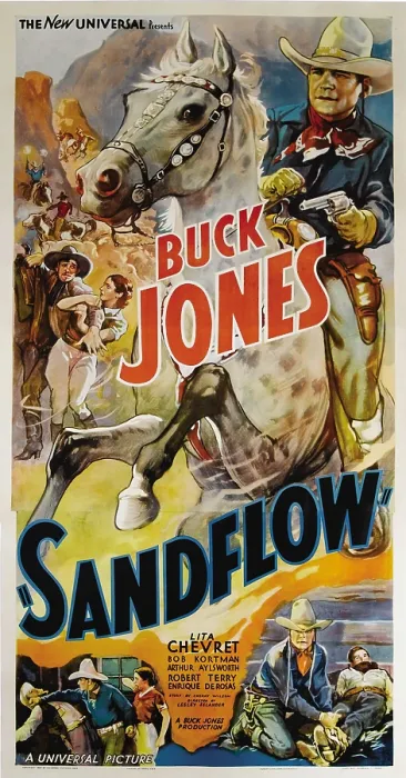 Framed Print : SANDFLOW, top right: Buck Jones, 1937