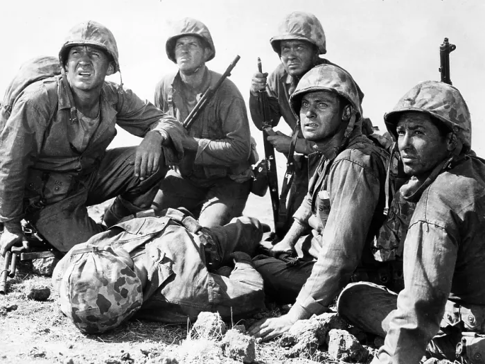 Framed Print : SANDS OF IWO JIMA, Forrest Tucker (l), 1949 Framed Print : SANDS OF IWO JIMA, Forrest Tucker (l), 1949