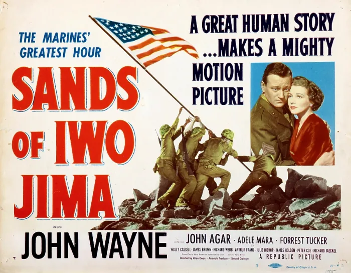 Framed Print : SANDS OF IWO JIMA, John Wayne, Adele Nara, 1949