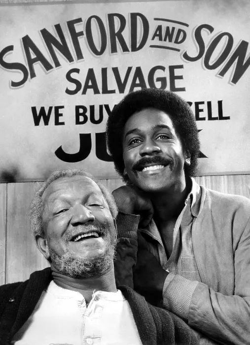 Framed Print : SANFORD AND SON, from left: Redd Foxx, Demond Wilson, 1972-77