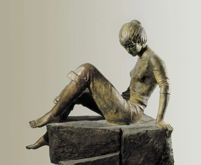 Framed Print : SANTIAGO, Sainttiago de (1925). Seated Woman. 1983. Sculpture on bronze. Private Collection. AISA / Everett Collection - Image has fine art copyright Framed Print : SANTIAGO, Sainttiago de (1925). Seated Woman. 1983. Sculpture on bronze. Private Collection. AISA / Everett Collection - Image has fine art copyright