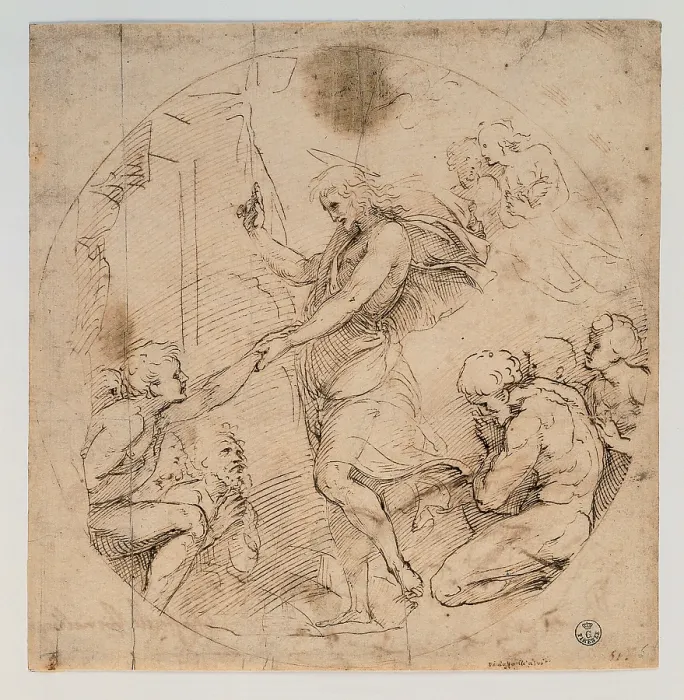 Framed Print : Sanzio Raffaello, Christ in the Limbo, 1483 - 1520, 15th Century, stylus, pen, paper, Italy, Tuscany, Florence, Uffizi Gallery, Drawings and Prints Cabinet Framed Print : Sanzio Raffaello, Christ in the Limbo, 1483 - 1520, 15th Century, stylus, pen, paper, Italy, Tuscany, Florence, Uffizi Gallery, Drawings and Prints Cabinet