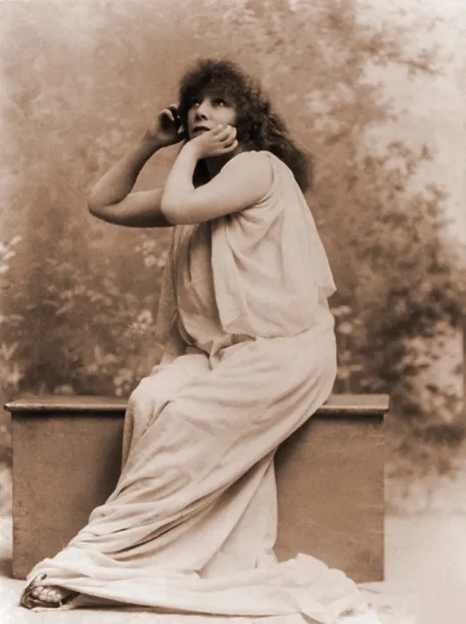 Framed Print : Sarah Bernhardt (1844-1923), French actress in Greek costume. Ca. 1896
