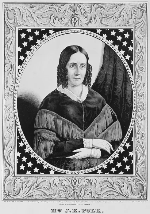 Framed Print : Sarah Childress Polk, wife of James Knox Polk, the 11th President of the US. She was educated and assisted her husband in his political career (BSLOC_2016_14_29) Framed Print : Sarah Childress Polk, wife of James Knox Polk, the 11th President of the US. She was educated and assisted her husband in his political career (BSLOC_2016_14_29)