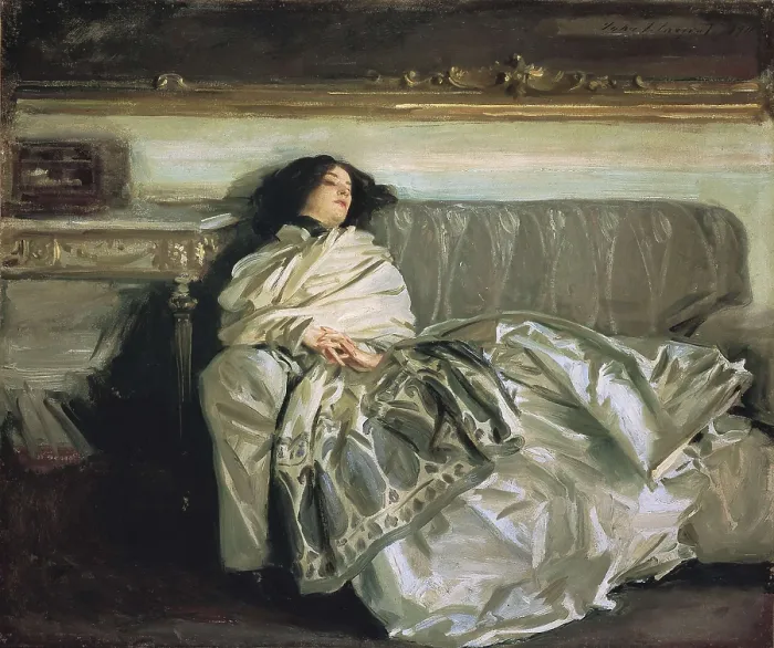 Framed Print : SARGENT, John Singer (1856-1925). Nonchaloir (Repose). 1911. The woman in repose is Sargent's niece, Rose-Marie Ormond Michel. Impressionism. Oil on canvas Framed Print : SARGENT, John Singer (1856-1925). Nonchaloir (Repose). 1911. The woman in repose is Sargent's niece, Rose-Marie Ormond Michel. Impressionism. Oil on canvas