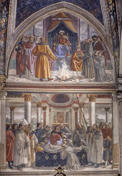 Framed Print : Sassetti Chapel (Cappella Sassetti), by Domenico Ghirlandaio, 1482-1486, 15th Century, fresco - Italy, Tuscany, Florence, Church of Santa Trinita, Sassetti Chapel