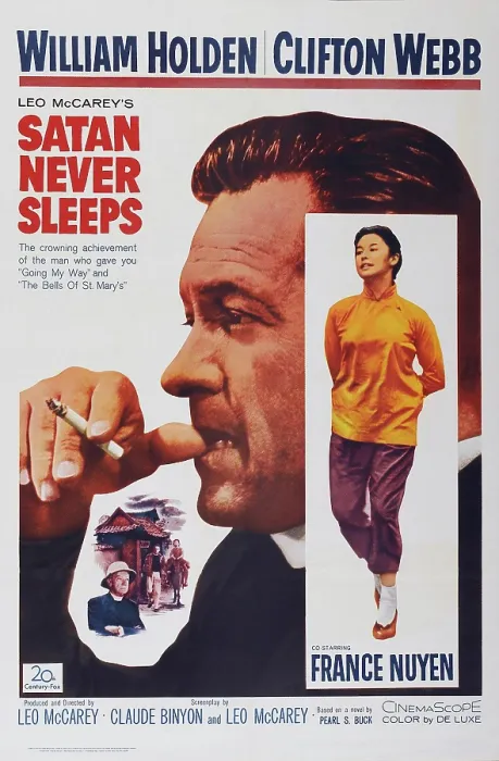 Framed Print : SATAN NEVER SLEEPS, US poster art, from left: William Holden, France Nuyen, 1962. TM & Copyright 20th Century Fox Film Corp. All rights reserved / courtesy Everett Collection Framed Print : SATAN NEVER SLEEPS, US poster art, from left: William Holden, France Nuyen, 1962. TM & Copyright 20th Century Fox Film Corp. All rights reserved / courtesy Everett Collection