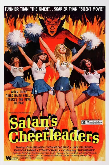 Framed Print : SATAN'S CHEERLEADERS, US poster art, 1977 Framed Print : SATAN'S CHEERLEADERS, US poster art, 1977