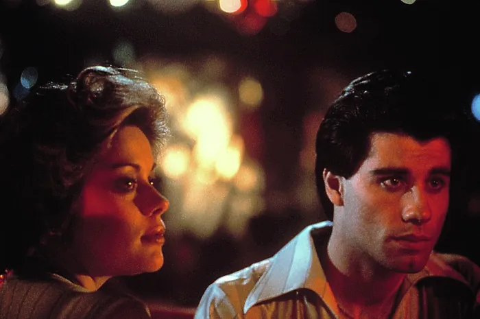 Framed Print : SATURDAY NIGHT FEVER, Donna Pescow, John Travolta, 1977 Framed Print : SATURDAY NIGHT FEVER, Donna Pescow, John Travolta, 1977