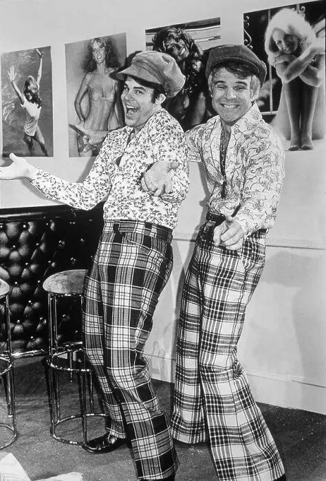Framed Print : SATURDAY NIGHT LIVE, from left: Dan Aykroyd, Steve Martin, (as The Two Wild & Crazy Guys), 1975