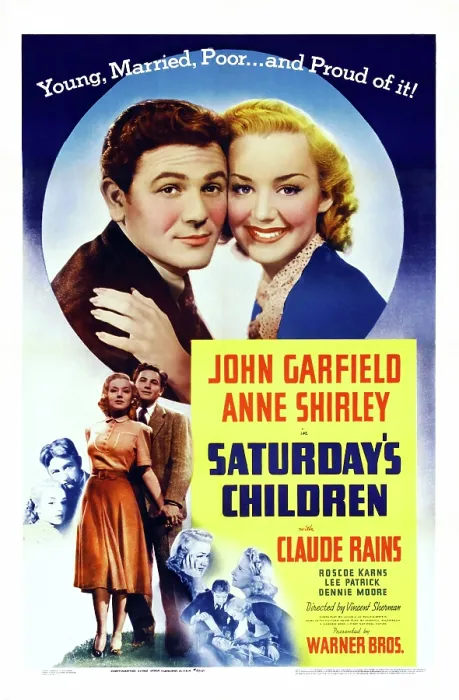 Framed Print : SATURDAY'S CHILDREN, US poster art, from left: John Garfield, Anne Shirley, 1940 Framed Print : SATURDAY'S CHILDREN, US poster art, from left: John Garfield, Anne Shirley, 1940