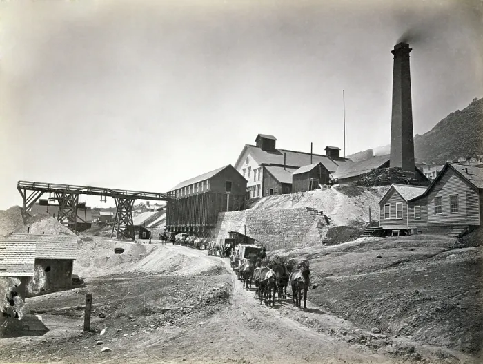 Framed Print : Savage Works mill, Virginia City, Nevada. Photo by Timothy O'Sullivan. Albumen print, 1868 Framed Print : Savage Works mill, Virginia City, Nevada. Photo by Timothy O'Sullivan. Albumen print, 1868