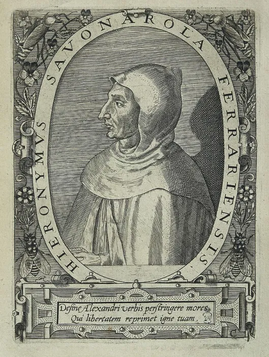 Framed Print : Savonarola, Girolamo (1452-1498). Portrait of Savonarola. Engraving. AISA / Everett Collection**US SALES ONLY** Framed Print : Savonarola, Girolamo (1452-1498). Portrait of Savonarola. Engraving. AISA / Everett Collection**US SALES ONLY**