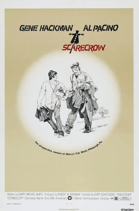 Framed Print : SCARECROW, l-r: Al Pacino, Gene Hackman on poster art, 1973 Framed Print : SCARECROW, l-r: Al Pacino, Gene Hackman on poster art, 1973