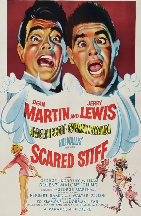Framed Print : SCARED STIFF, top from left: Dean Martin, Jerry Lewis, 1953