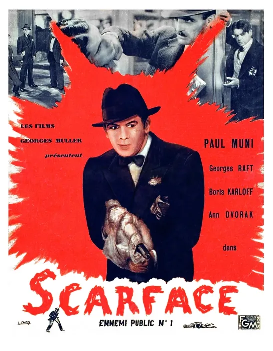 Framed Print : SCARFACE, Paul Muni, 1932 Framed Print : SCARFACE, Paul Muni, 1932