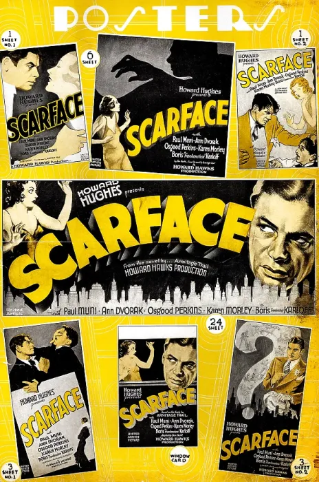 Framed Print : SCARFACE, Paul Muni, various poster selections, 1932