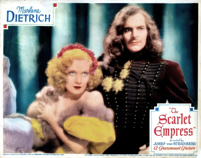 Framed Print : THE SCARLET EMPRESS, from left, Marlene Dietrich, John Lodge, 1934