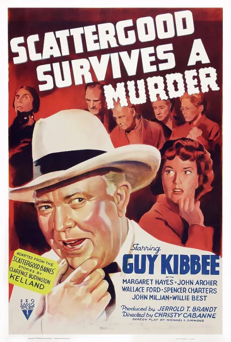 Framed Print : SCATTERGOOD SURVIVES A MURDER, US poster art, bottom from left: Guy Kibbee, Margaret Hayes, 1942