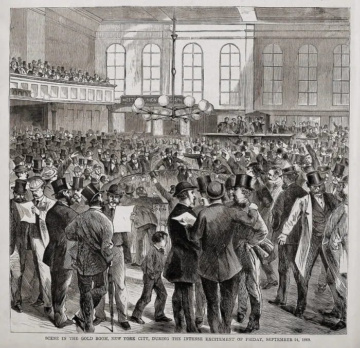 Framed Print : Scene in the New York City Gold Room during the intense excitement of Sept 24, 1869 Framed Print : Scene in the New York City Gold Room during the intense excitement of Sept 24, 1869