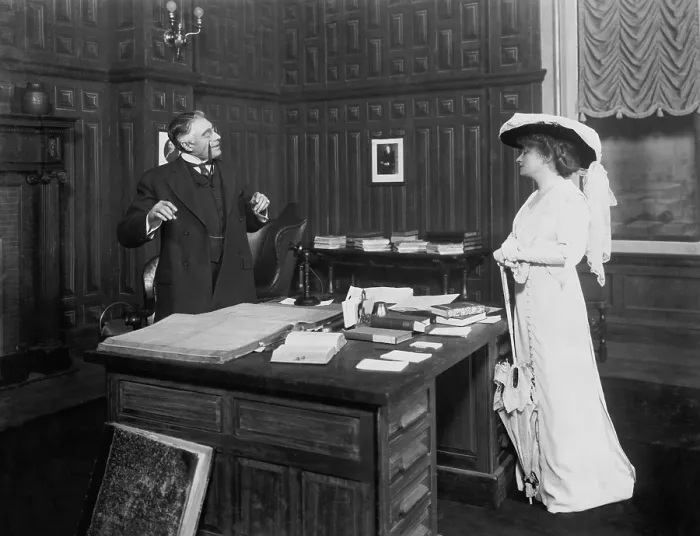 Framed Print : Scene from the play, THE HIGH ROAD, by Edward Sheldon, performed on Broadway in 1912