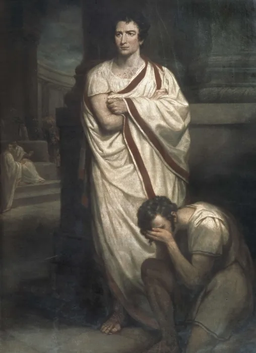 Framed Print : Scene from the tragedy 'Julius Caesar' by William Shakespeare depicting the character Marcus Brutus. Oil on canvas. AISA / Everett Collection**US SALES ONLY**
